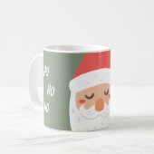 ホホホホーパーソナライズされたメリークリスマスサンタクロース コーヒーマグカップ (正面左)