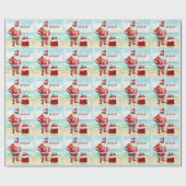 ホホホホーブラウンビーチクリスマスにサンタの皮を剥く ラッピングペーパー (フラット)