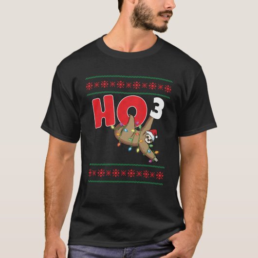 ホホホホー数学おもしろい醜いクリスマスセータークリスマスSl Tシャツ (正面)