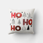 ホホホホー赤クリスマスツリー冬の休日 クッション (裏面)