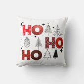 ホホホホー赤クリスマスツリー冬の休日 クッション (正面)