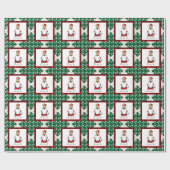 ホホホホー非常にサンタおもしろいコスチューム皮肉な犬 ラッピングペーパー (フラット)