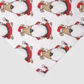 ホホホホー非常にサンタおもしろいコスチューム皮肉な犬 薄葉紙 (詳細)