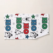 ホホホホー・ホー・クリスマス・デザイン バスタオルセット (ハンドタオル)
