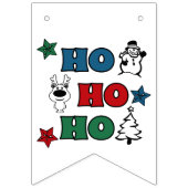ホホホホー・ホー・クリスマス・デザイン バンティングフラッグ (第1の旗)