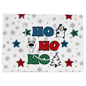 ホホホホー・ホー・クリスマス・デザイン ラージペーパーバッグ (裏面)