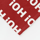 ホホホホ赤と白ホリデークリスマス フリースブランケット (角)