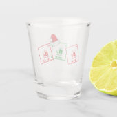 ホホホホ |おもしろいクリスマス化学ギークユーモア ショットグラス (裏面)