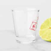 ホホホホ |おもしろいクリスマス化学ギークユーモア ショットグラス (左)