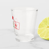 ホホホホ |おもしろいクリスマス化学ギークユーモア ショットグラス (右)