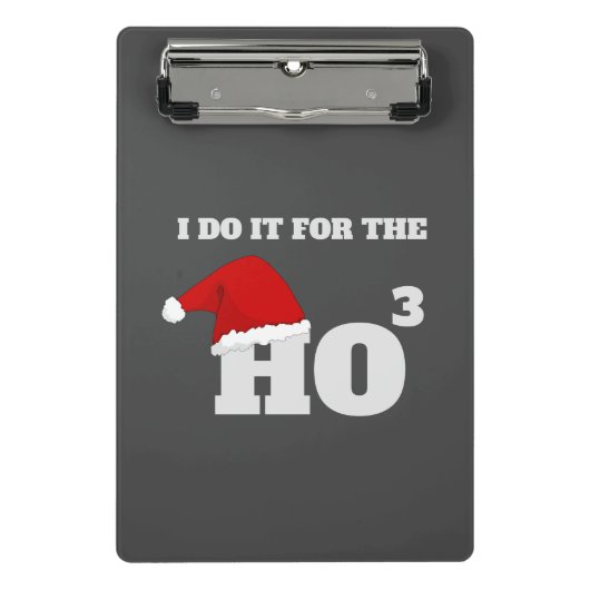 ホホホホ |クリスマスおもしろい文字ホリデーギフト ミニクリップボード (正面)