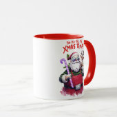 ホホホホ。クリスマスかわいいデザイン マグカップ (正面右)