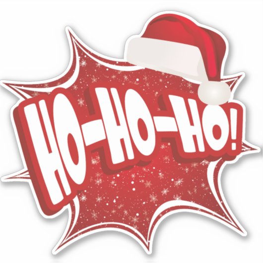 ホホホホ |クリスマスハットモダン シール (正面)