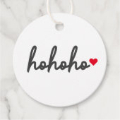 ホホホホ |クリスマスハートモダンミニマリスト フェイバータグ (正面)