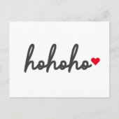 ホホホホ |クリスマスハートモダンミニマリスト ポストカード (正面)
