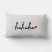 ホホホホ |クリスマスハートモダンミニマリスト ランバークッション (正面)