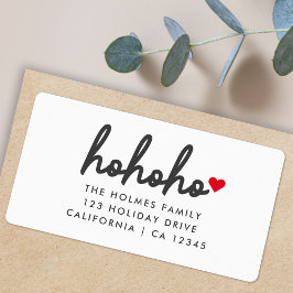 ホホホホ |クリスマスハート差出人住所 ラベル