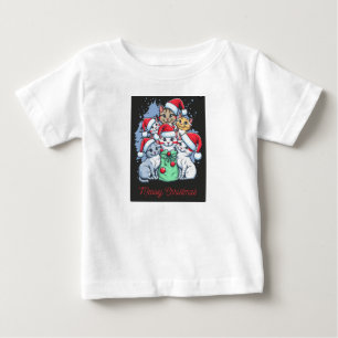 「ホホホホ!クリスマス応援をスタイルに広める» ベビーTシャツ