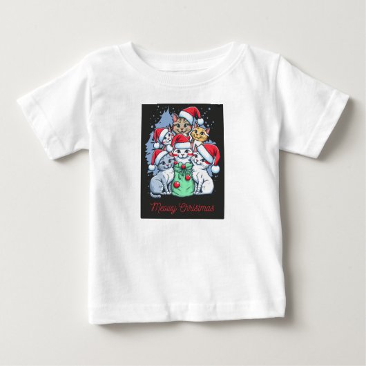 「ホホホホ!クリスマス応援をスタイルに広める» ベビーTシャツ (正面)