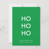 ホホホホ |クリスマス応援ブライトグリーンシンプル シーズンカード (正面)