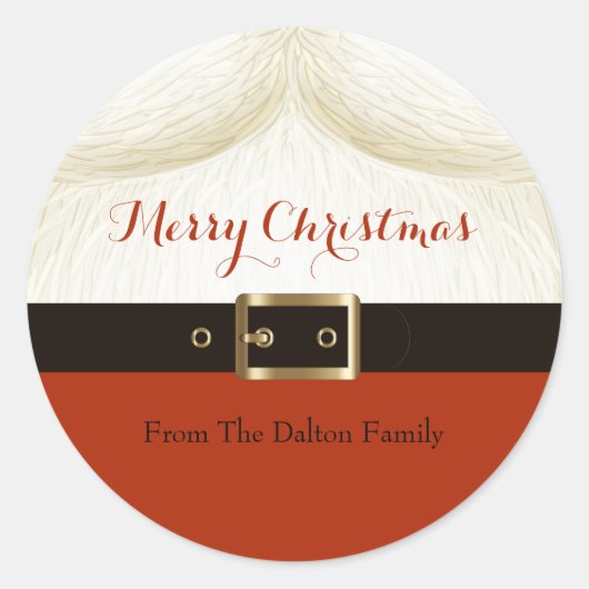 ホホホホ・サンタ ラウンドシール (正面)