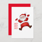 ホホホホ・ハッピーサンタ エンクロージャーカード (正面/裏面)