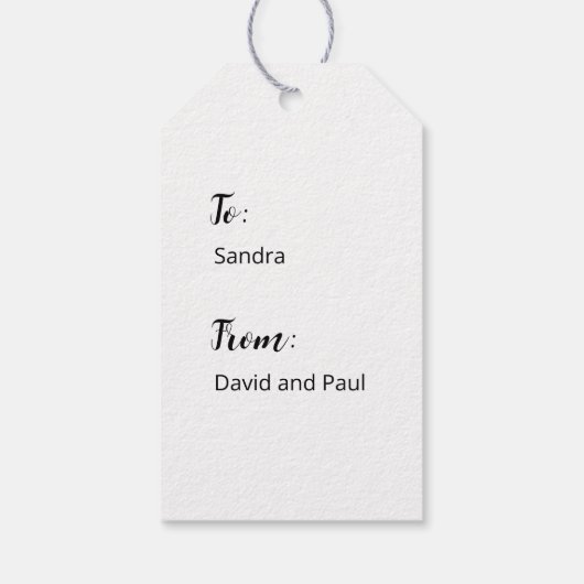 「ホホホホ」ヴィンテージサンタギフトラベル ギフトタグ (裏面)