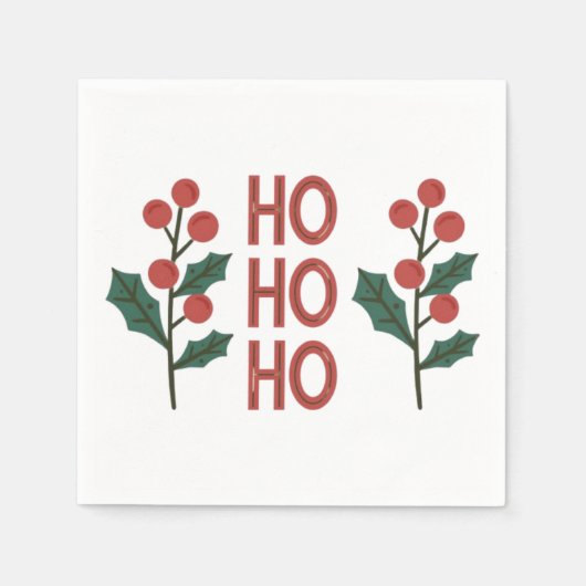 「ホホホホ：季節を問わずすてきにビブスを広めよう！ スタンダードカクテルナプキン (正面)