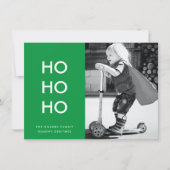 ホホホホ |明るい緑のクリスマス応援写真 シーズンカード (正面)