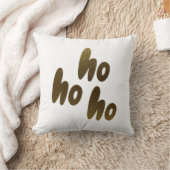 ホホホホ | 金ゴールドタイポグラフィミニマリスト クッション (ブランケット)