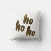 ホホホホ | 金ゴールドタイポグラフィミニマリスト クッション (正面)