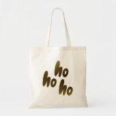 ホホホホ | 金ゴールドタイポグラフィミニマリスト トートバッグ (正面)