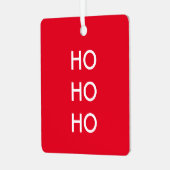 ホホホホ | Red Christmasミニマルモダンリストシンプル メタルオーナメント (正面左)