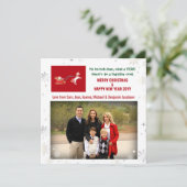 ホホホホSanta Unicorn親愛おもしろいフォトレター シーズンカード (スタンド正面)