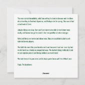 ホホホホSanta Unicorn親愛おもしろいフォトレター シーズンカード (裏面)