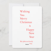 ホホホメリーホクリスマスグリーティングフォトカード シーズンカード (裏面)