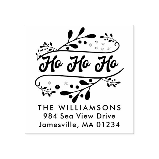 ホホホモダンホアンドホリー差出人住所 ラバースタンプ (インプリント)