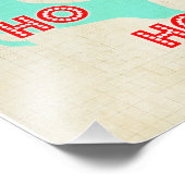 ホホホーのトナカイ赤いヴィンテージクリスマス フォトプリント            (角)