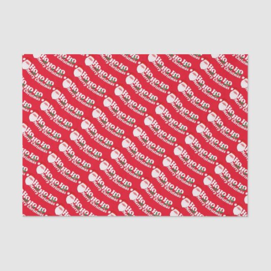 ホホホーサンタレッド緑ホワイトティッシュペーパー 薄葉紙 (正面)