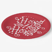 ホホホーホクリスマスホリデー紙プレート ペーパープレート (アングル)