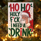 ホホホーホリーF*ckクリスマスおもしろい シーズンカード