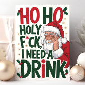 ホホホーホリーF*ckクリスマスおもしろい シーズンカード