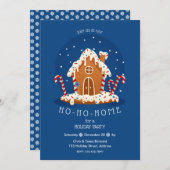 ホホホームカウトクリスマスギンジャーブレッドハウス 招待状 (正面/裏面)