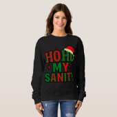 ホホホ私の理性 – クリスマス汗ばむTシャツ スウェットシャツ (正面フル)