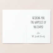 ホホホ編集可能フォイルクリスマスカード 箔カード (内部)