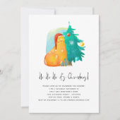 ホホホ かわいい猫のクリスマスパーティー 招待状 (正面)