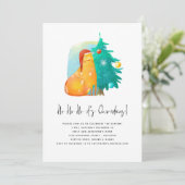 ホホホ かわいい猫のクリスマスパーティー 招待状 (スタンド正面)