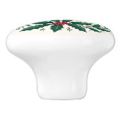 ホホホ　クリスマスリース　タイポグラフィーデザイン セラミックノブ (側面)