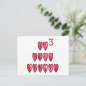 ホホホ！サンタカッコいいハート文字クリスマスラブデシ シーズンポストカード (スタンド正面)