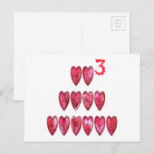 ホホホ！サンタカッコいいハート文字クリスマスラブデシ シーズンポストカード (正面/裏面)